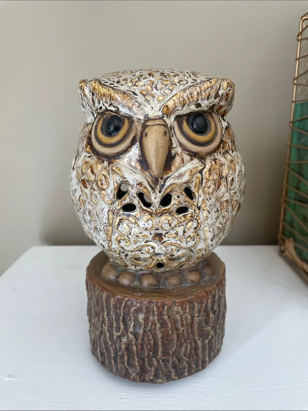 Ceramic owl statute - night lite - fragrance diffuser